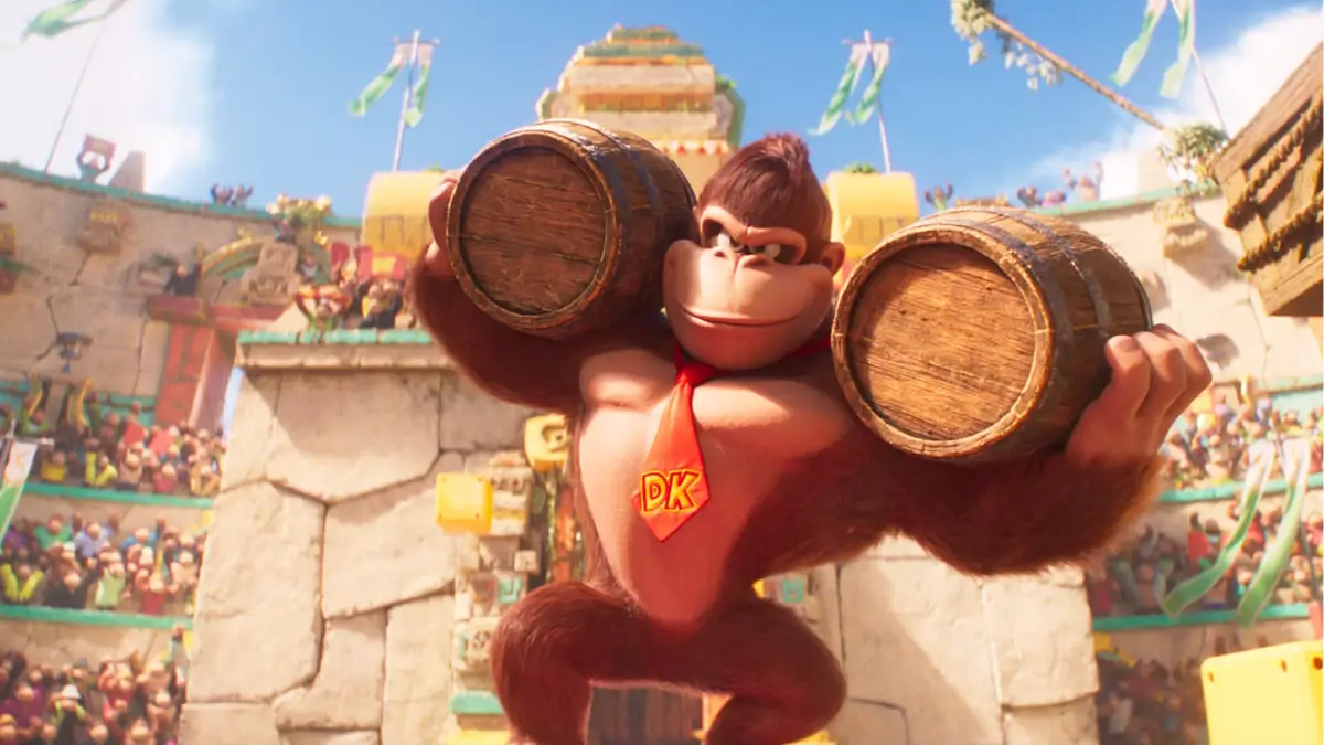 Captura de Donkey Kong en la película de Mario Bros.