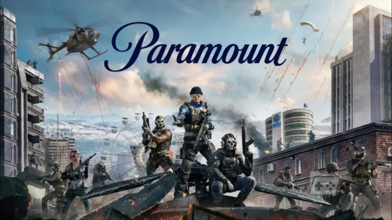 Imagen portada con personajes de Call of Duty y el logo de Paramount arriba