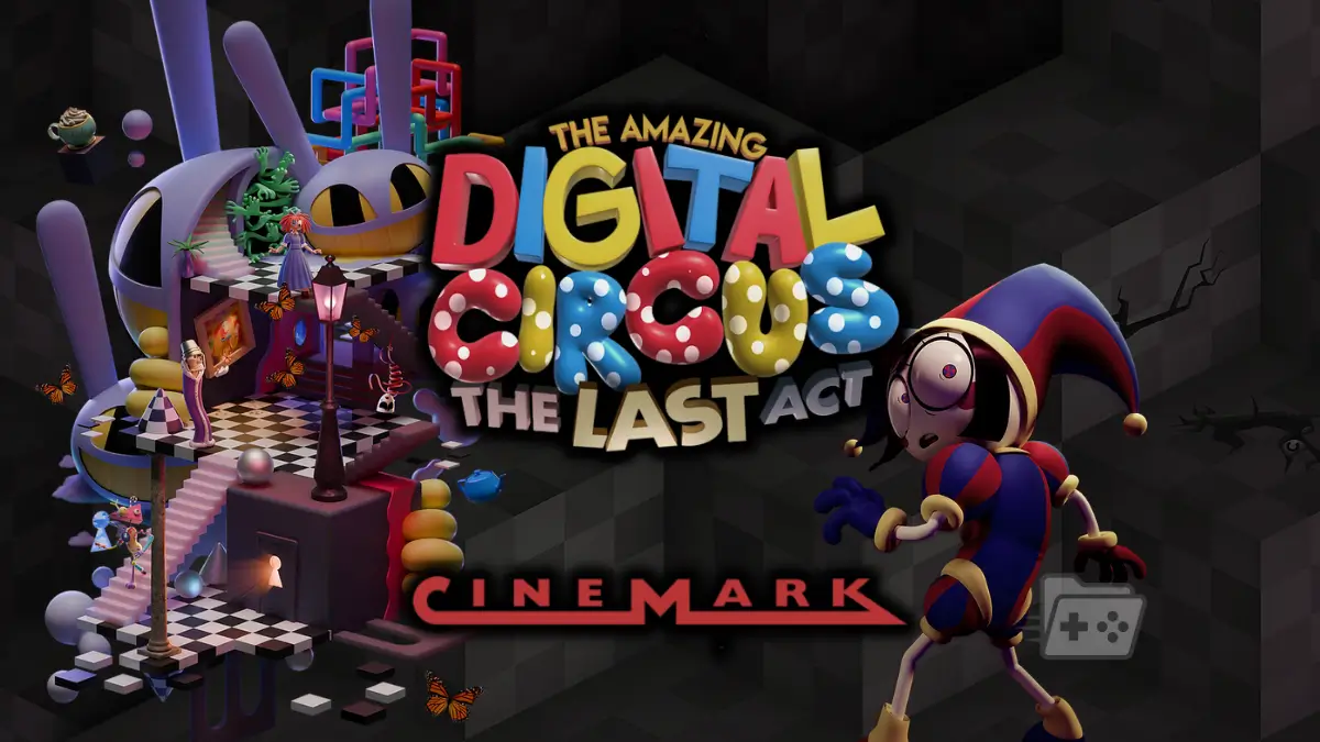 Edición con los logotipos de Cinemark Perú y The Amazing Digital Circus para representar la apertura de nuevas funciones en la cadena de cines.