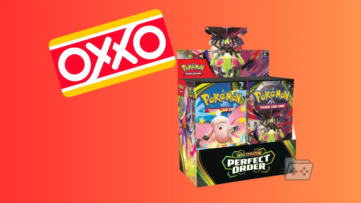 Edición con el logo de Oxxo y un paquete de Perfect Order, la nueva expansión de Pokémon TCG ya a la venta en Perú.