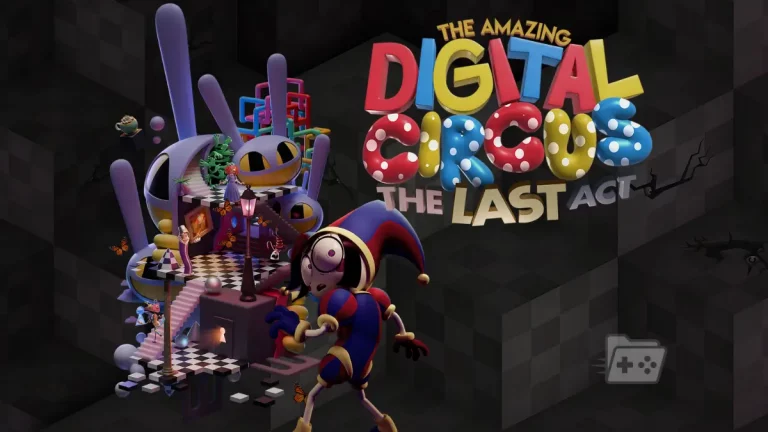 Edición con ilustraciones oficiales sobre la película de The Amazing Digital Circus: El Último Acto. También el isotipo de ArchivoBit abajo a la derecha.