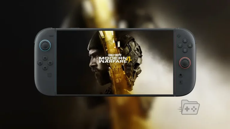 Nintendo Switch 2 con la imagen promocional de Call of Duty: Modern Warfare 4