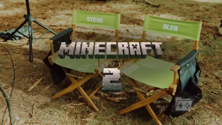 Foto inicio de rodaje película de Minecraft 2 con logo no oficial sobrepuesto