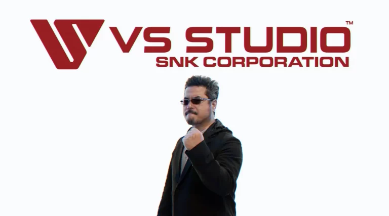 Imagen oficial de Katsuhiro Harada con el logo de su nuevo estudio VS Studio