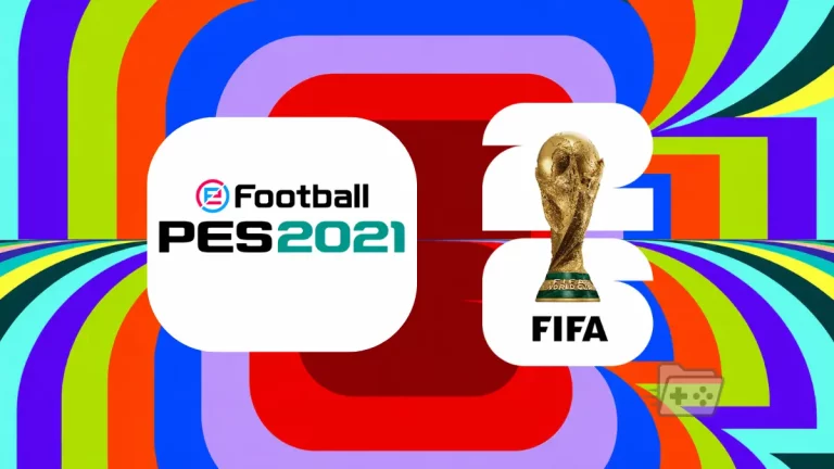 Logo del Mundial 2026 al lado del logo de PES 2021