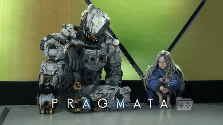Imagen promocional de pragmata con su logo encima