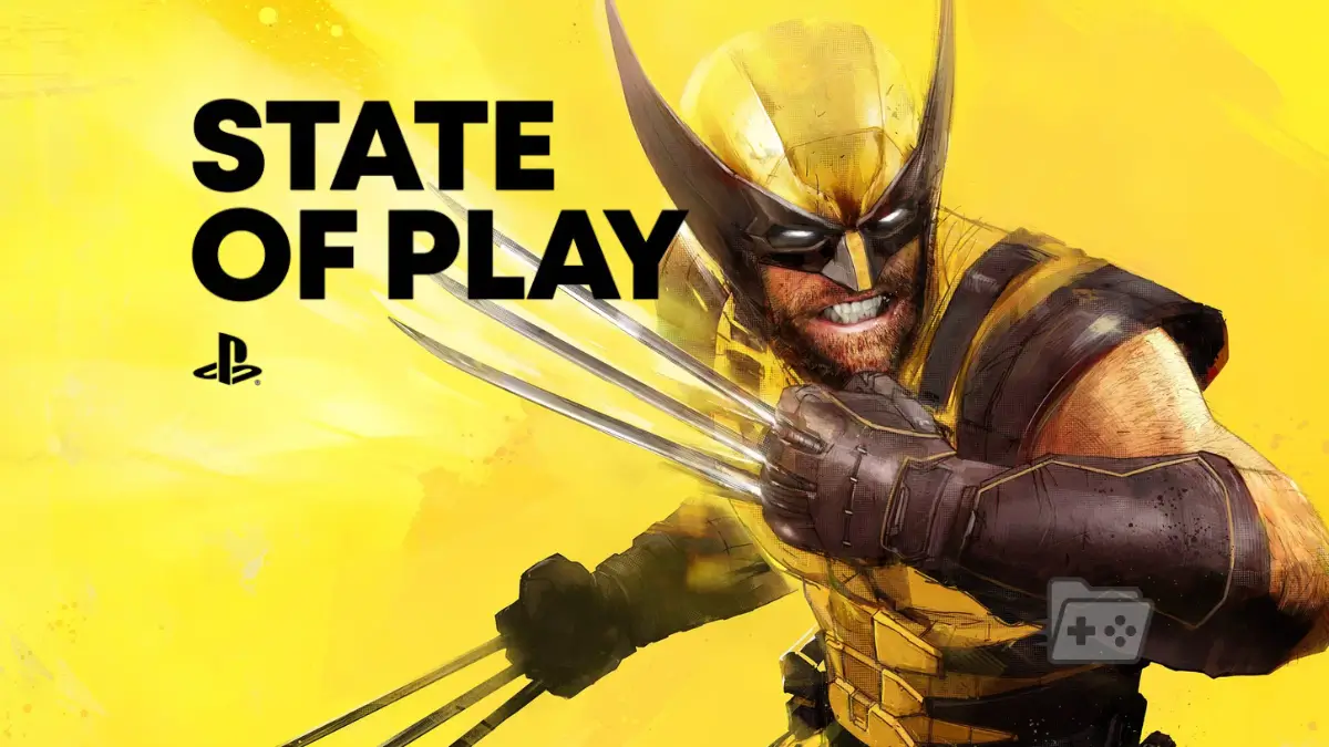 edicion de imagen promocional de marvel's wolverine con el logo de state of play