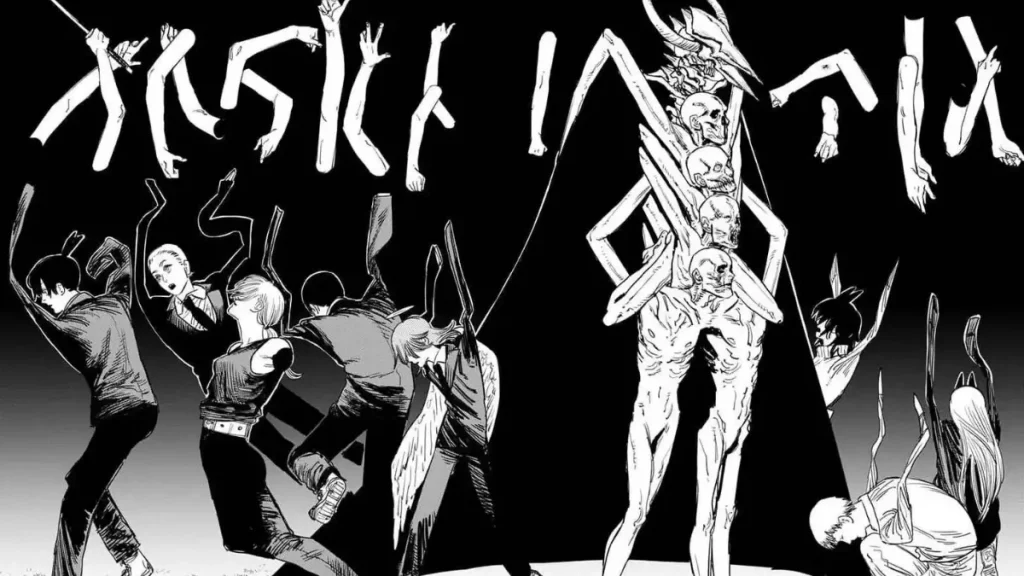Imagen del manga Chainsaw Man saga de los Asesinos Internacionales