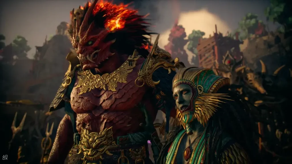 Begtse y Sekhmet en el trailer revelacion de god of war laufey