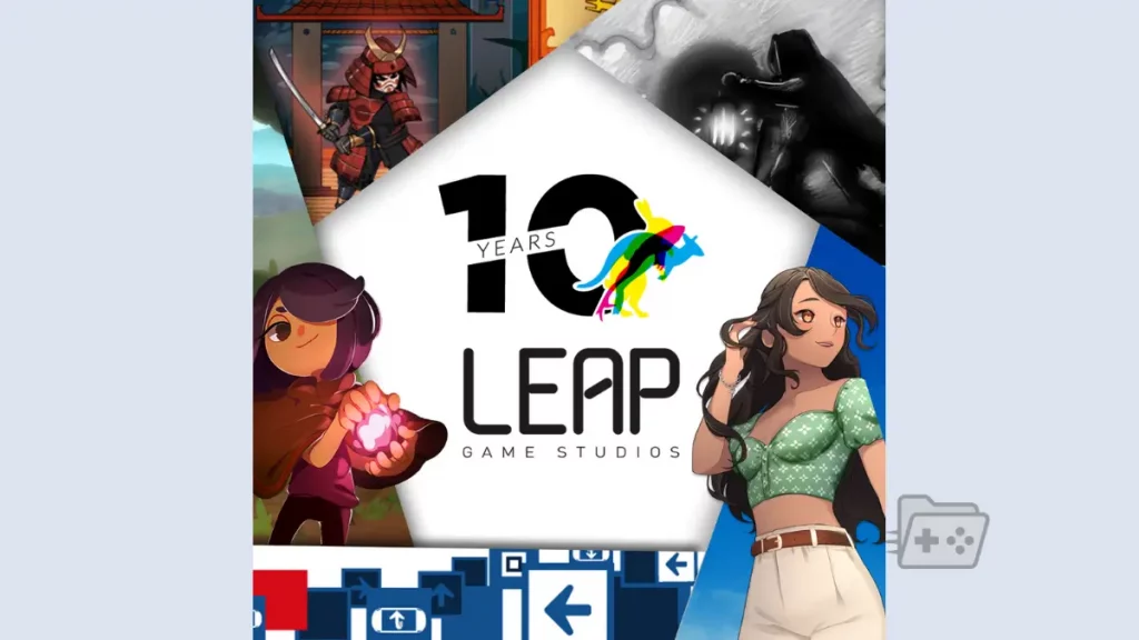 imagen promocional de leap games por su decimo aniversario mostrando algunos de sus juegos