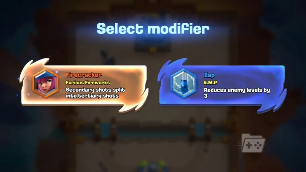 Nuevo menú selección Clash Royale modo CAOS