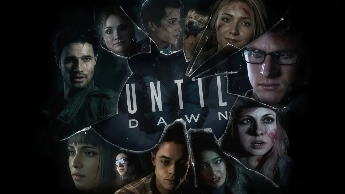 Imagen con todos los personajes de Until Dawn