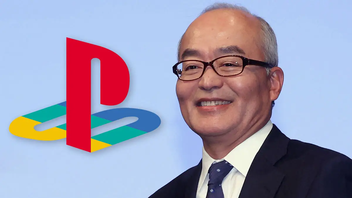 Hiroki Totoki CEO de Sony con el logo de PlayStation