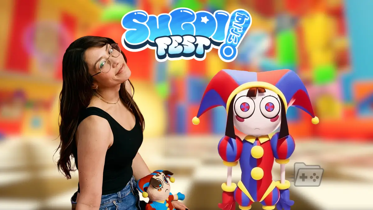 Edición de Noelia Lestani Pomni y el logo de Sugoi Fest