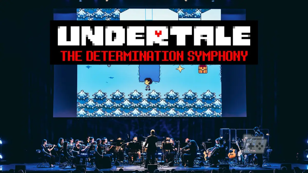 Foto de Undertale Symphony en vivo con logo